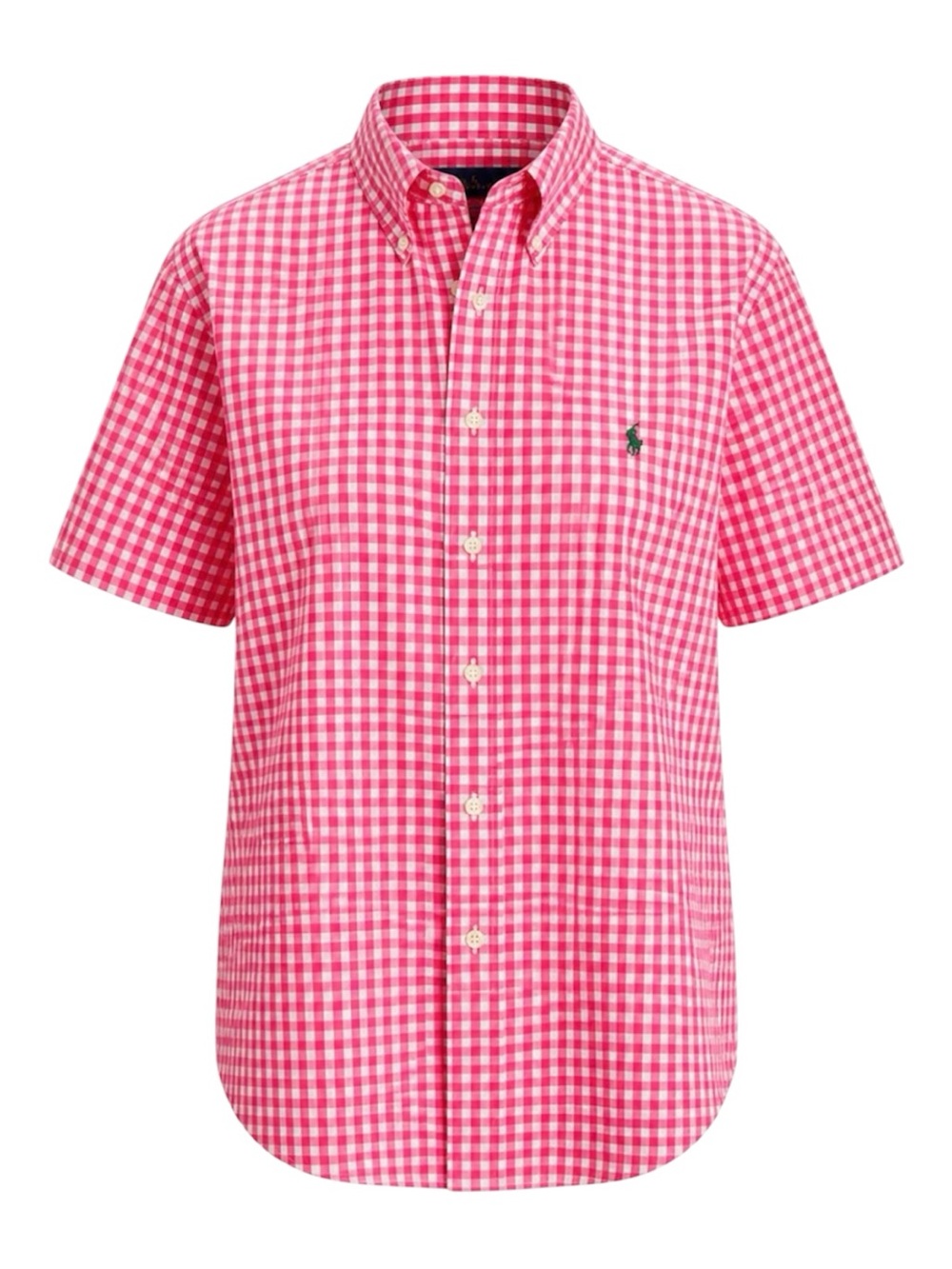 Ralph Lauren Pink Gingham Short-Sleeve Classic Fit Button-Down XXL